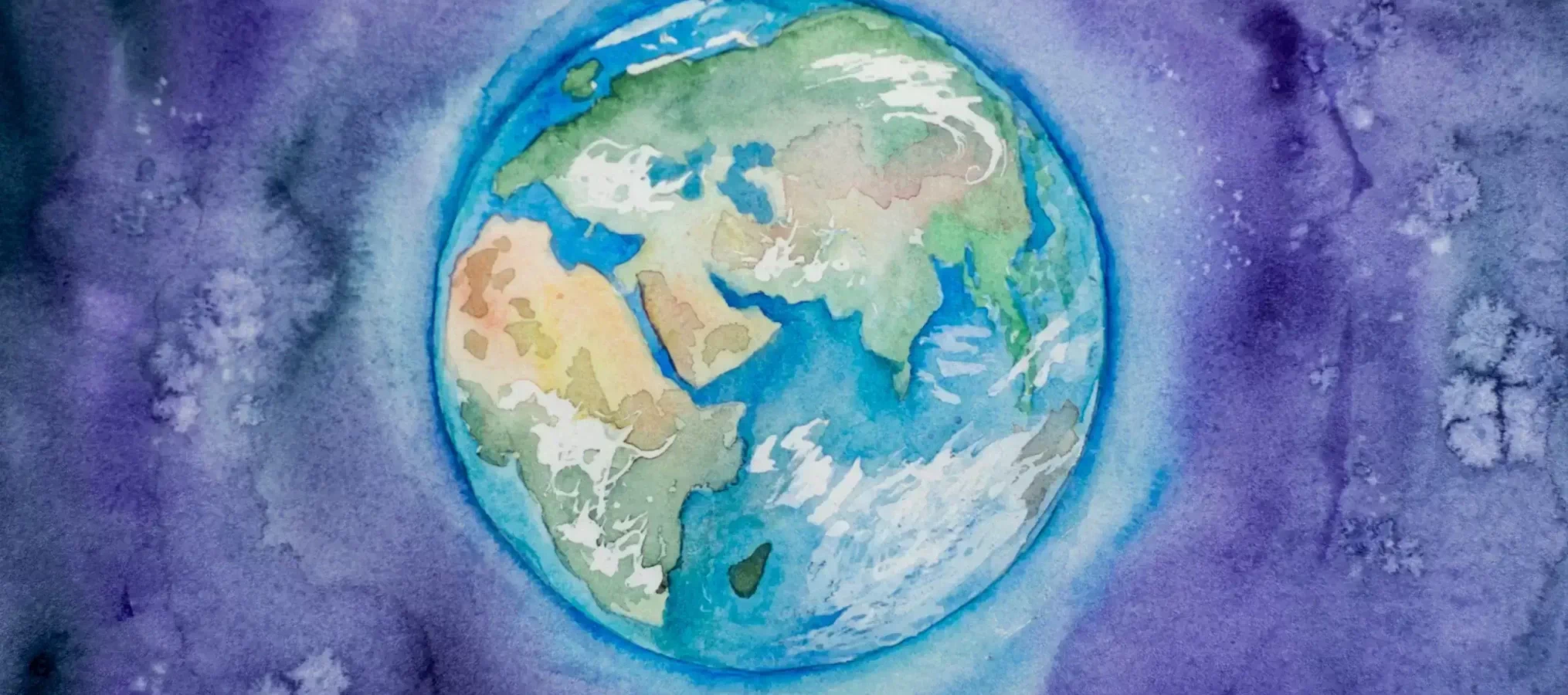 Watercolor Painting of the earth