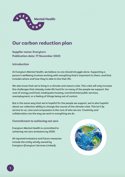 Carbon reduction plan